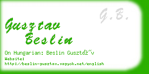 gusztav beslin business card